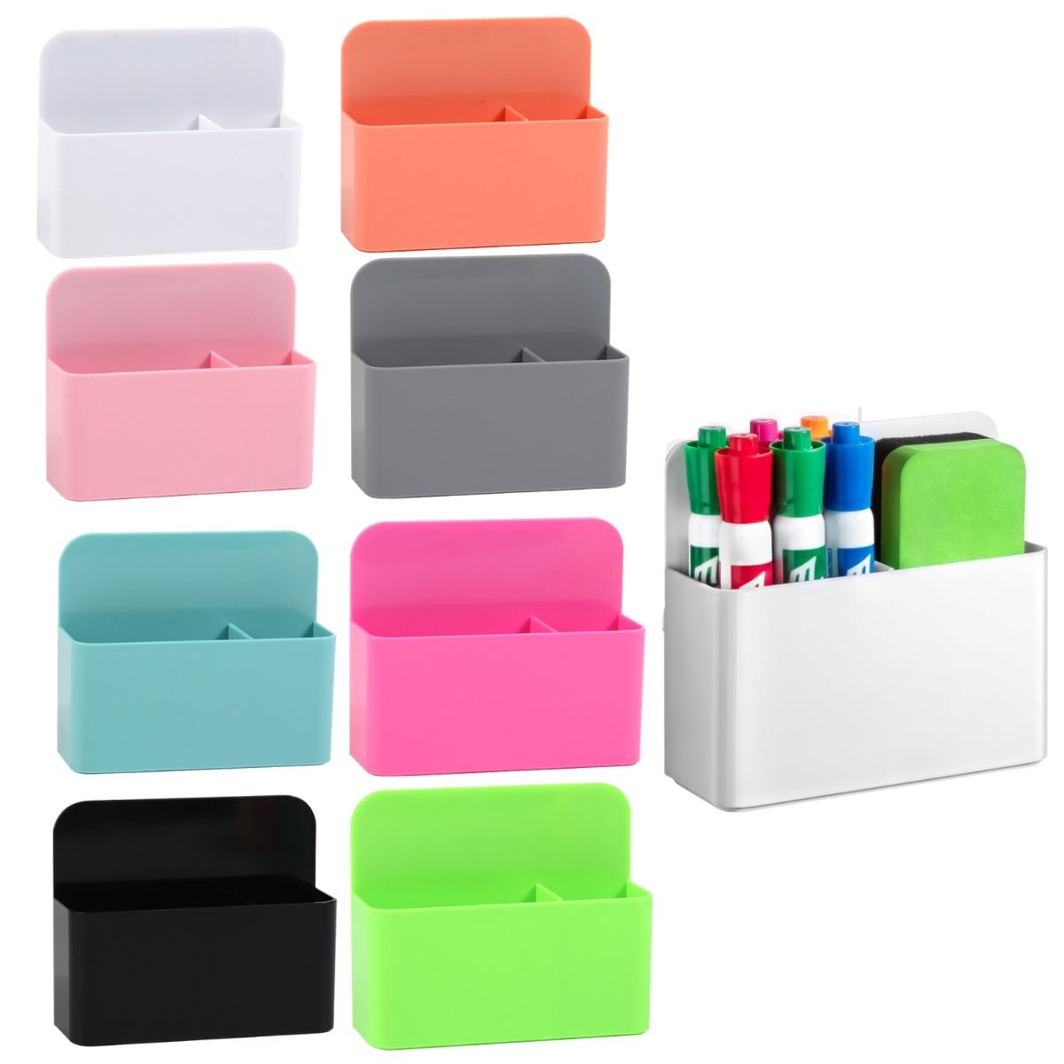 Pen Holder Magnetic - 2 Pezzi Porta Pennarelli Magnetici Cancellabili