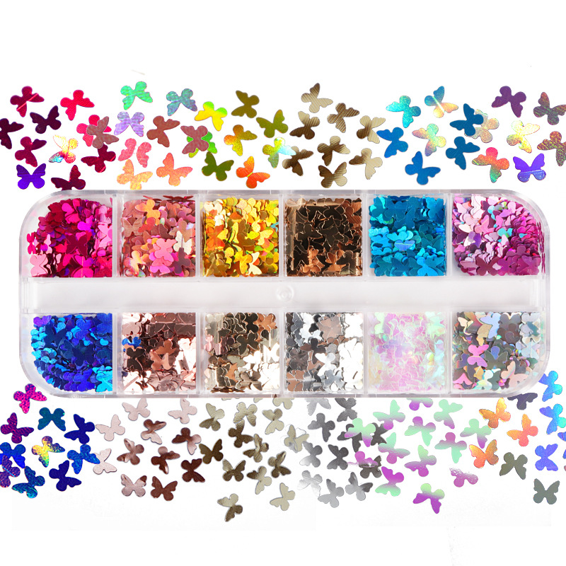 Tech Accessories Store - Mix Color fluorescente farfalla Glitter accessori